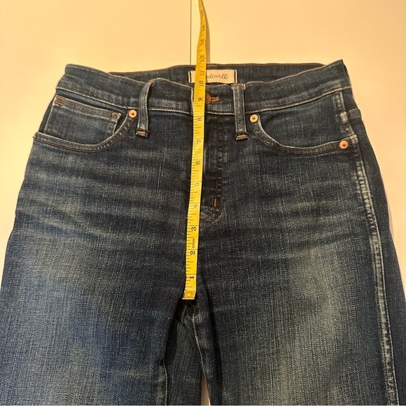 Madewell Slim Straight Mid Rise Blue Jeans - Size 27 - Picture 9 of 16